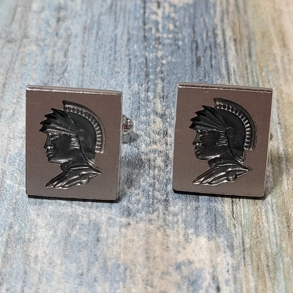 Vintage Anson Greek Roman Soldier Cufflinks.